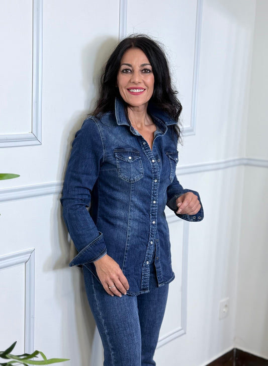 CAMISA DENIM OSCURA