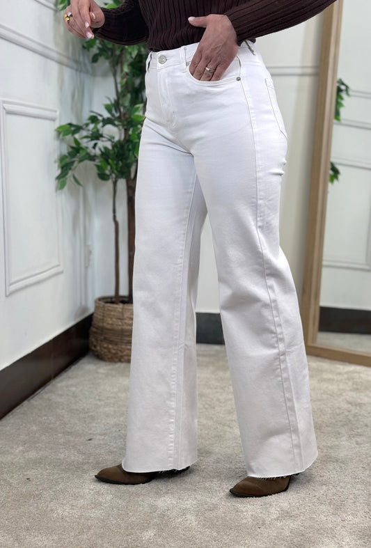 PANTALÓN DESFLECADO BLANCO