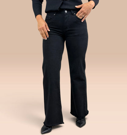 PANTALÓN DESFLECADO NEGRO