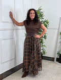 FALDA CUADROS CAMEL