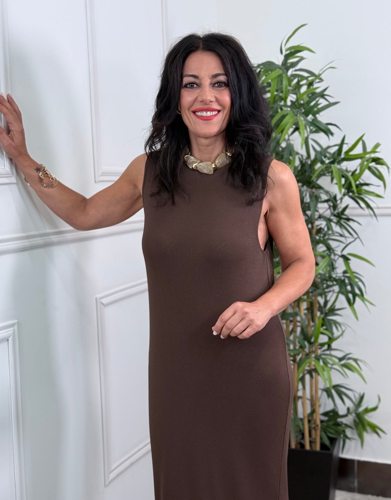 VESTIDO PUNTO DUTTY CHOCOLATE