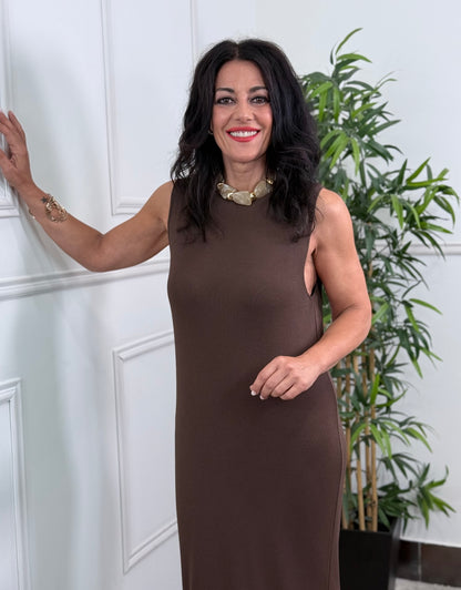 VESTIDO PUNTO DUTTY CHOCOLATE