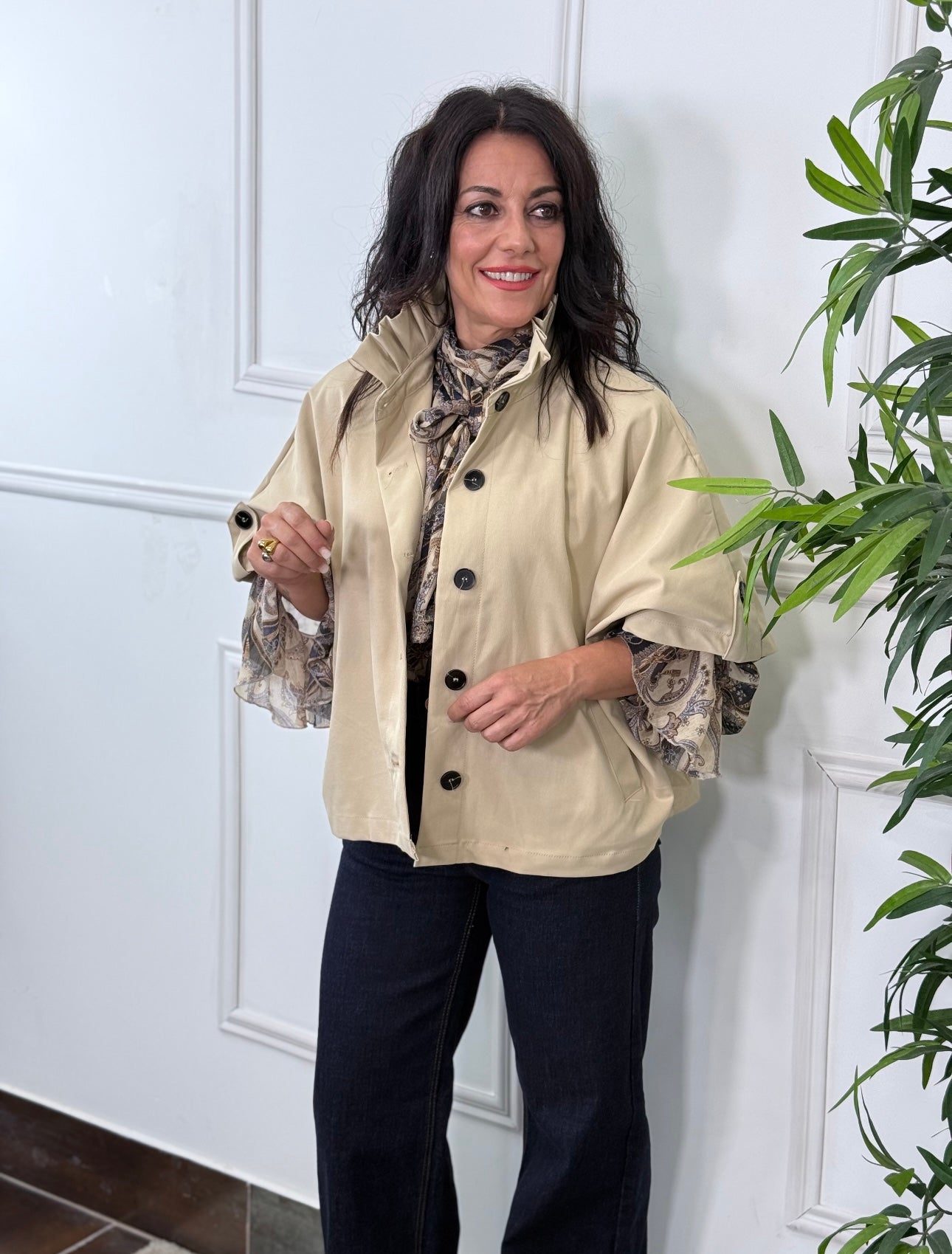 TRENCH CAPA BEIGE