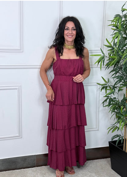 VESTIDO TRIANA BURDEOS