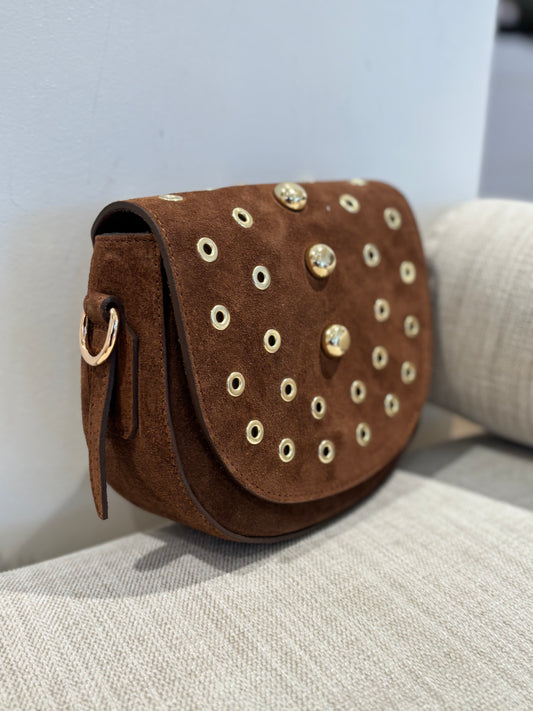 BOLSO ANTE TACHAS CHOCOLATE