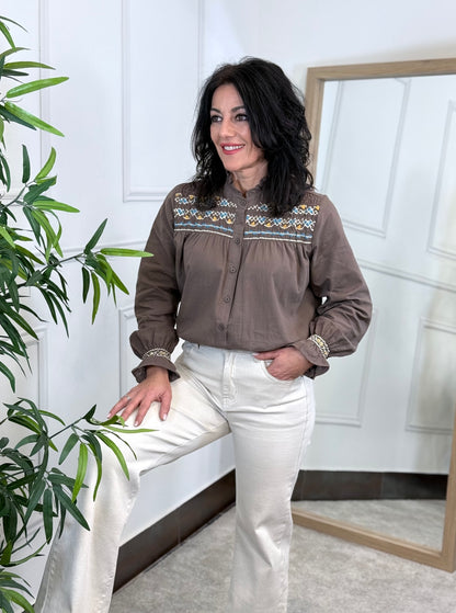 CAMISA DARLY CHOCOLATE