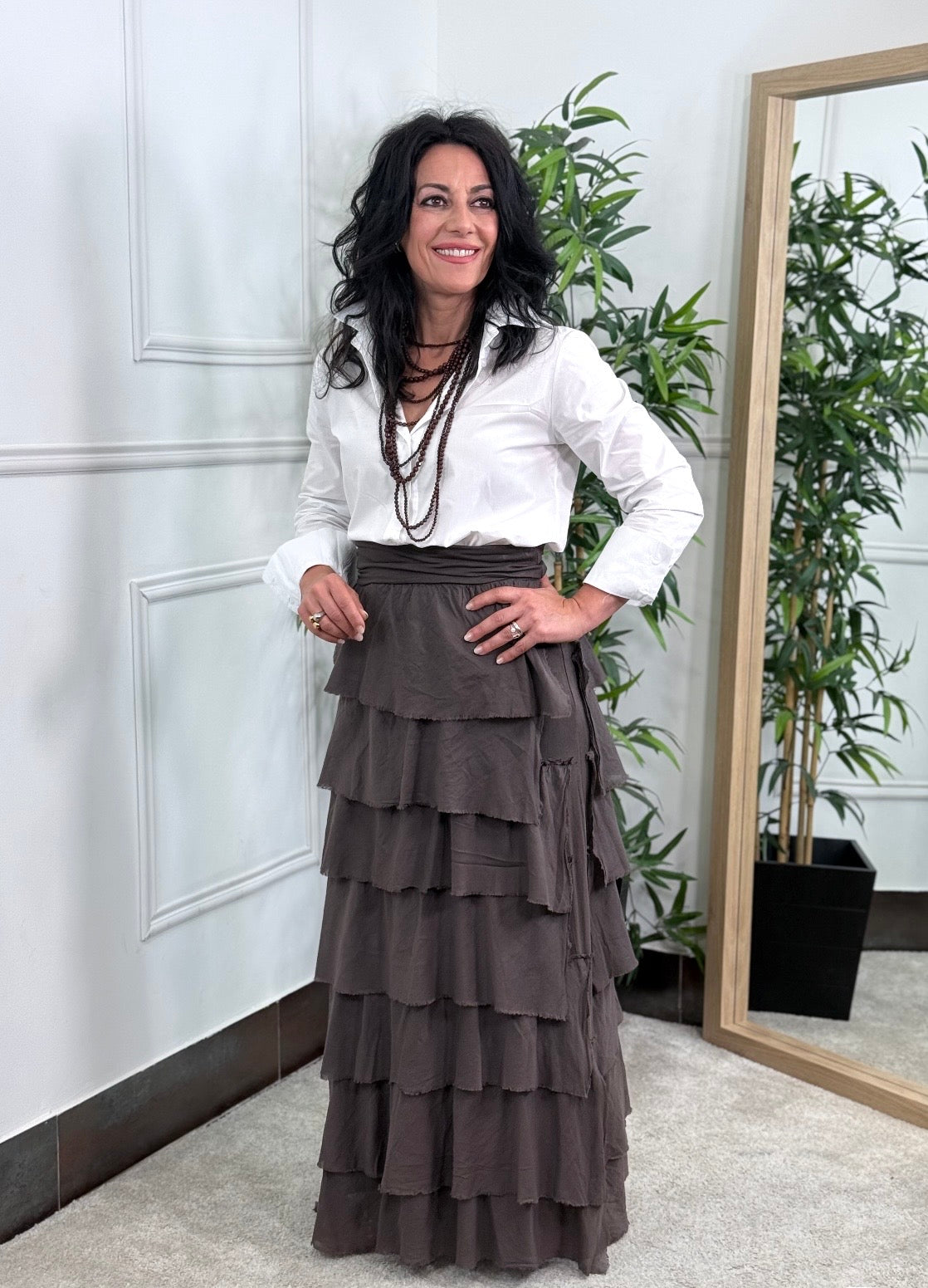 FALDA BOHO CHOCOLATE