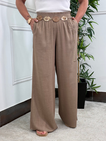 CONJUNTO CAMELIA LINO TOSTADO