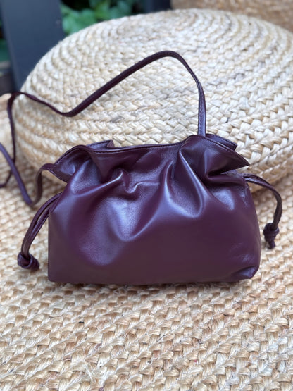 BOLSO LOVE PIEL  BURDEOS