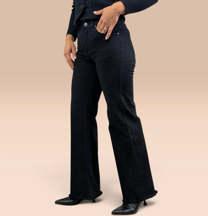 PANTALÓN DESFLECADO NEGRO