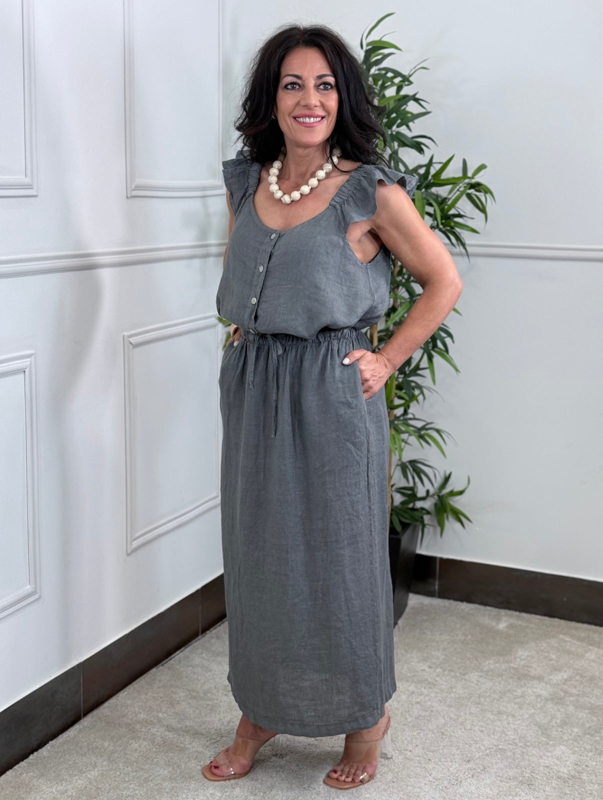 FALDA CAIRO GRIS