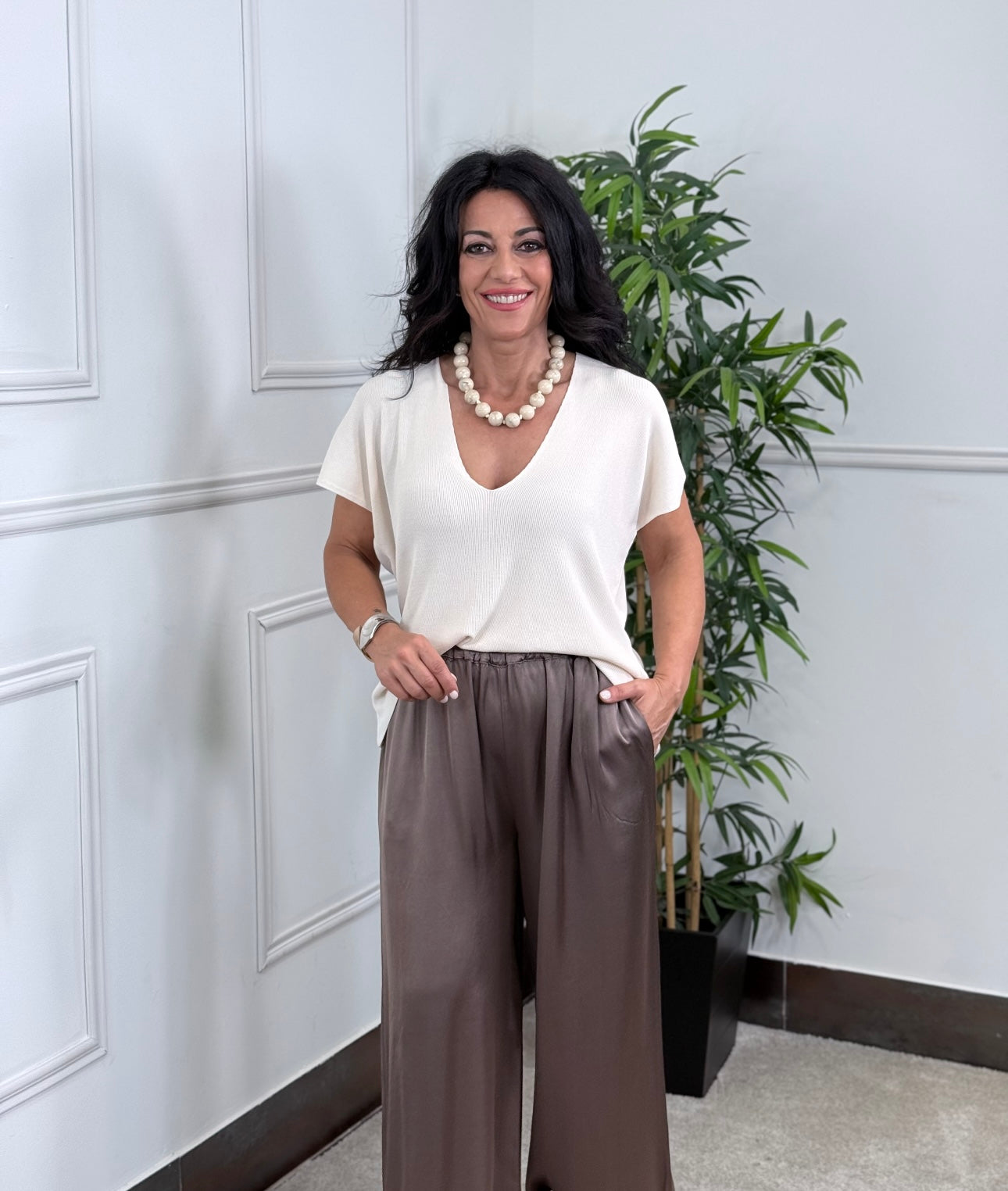 CAMISETA ATELIER PUNTO BEIGE