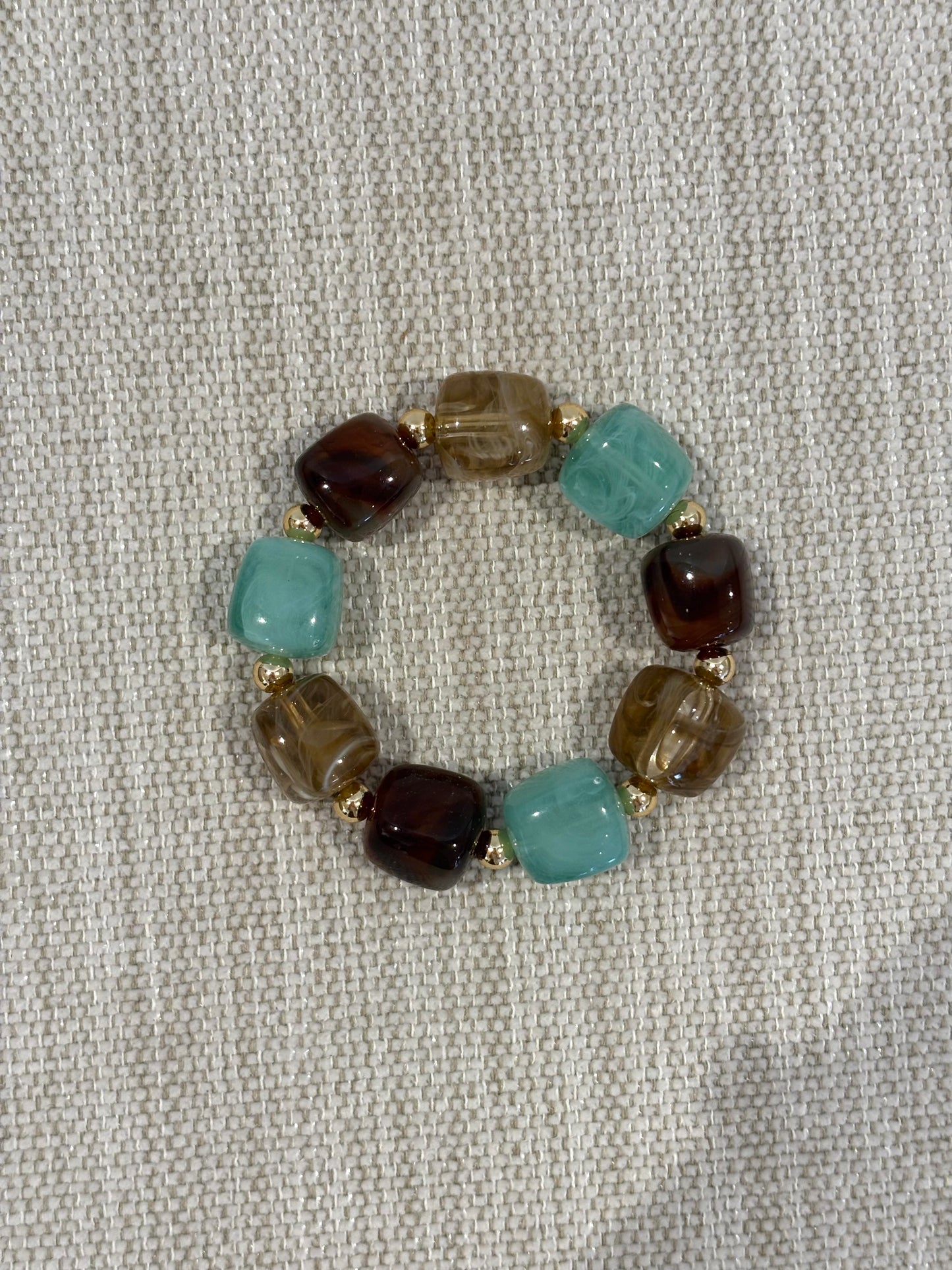 PULSERA BALL COMBINADO MARRÓN