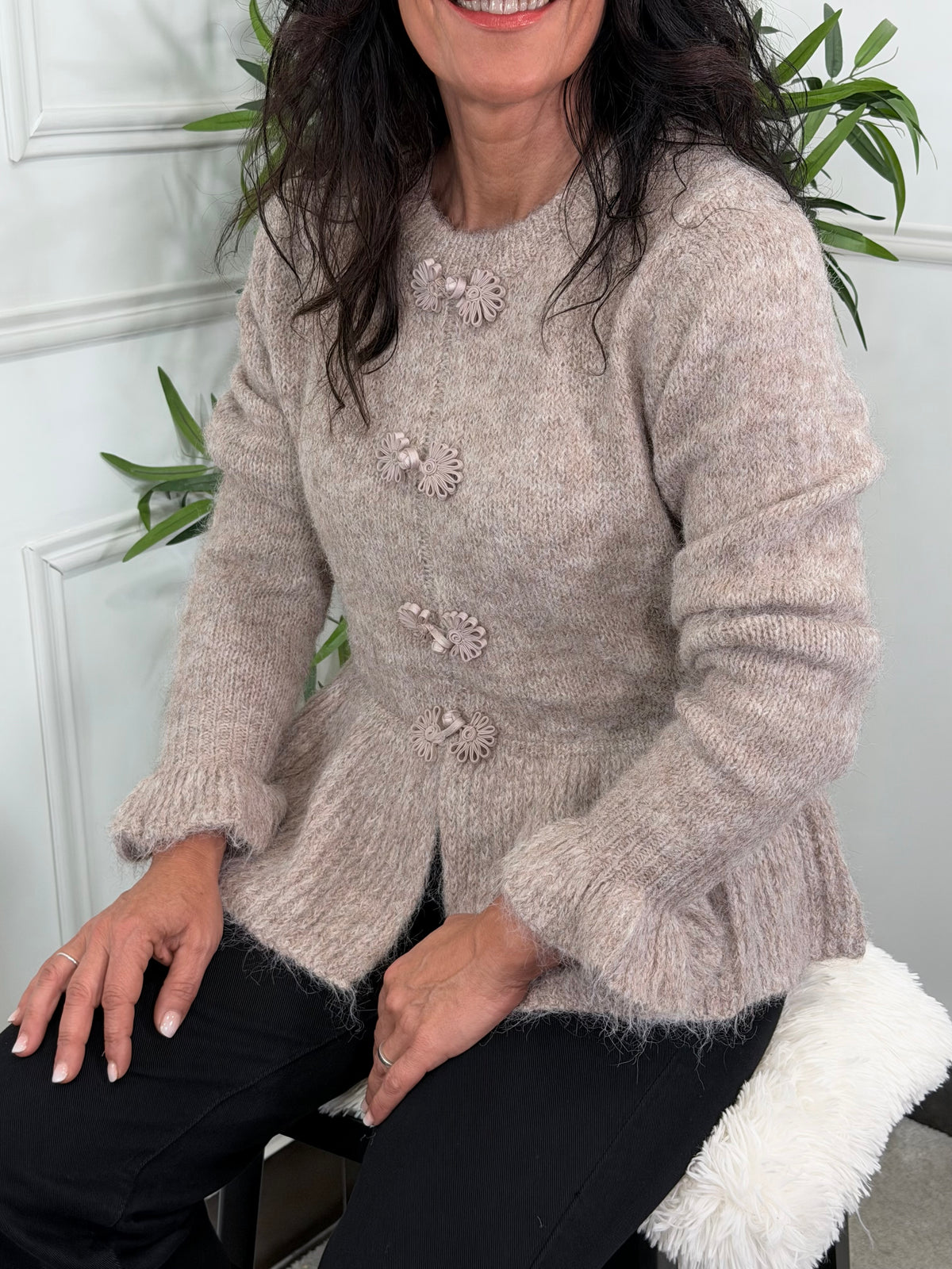 JERSEY NAPOLEÓN VOLANTE TAUPE