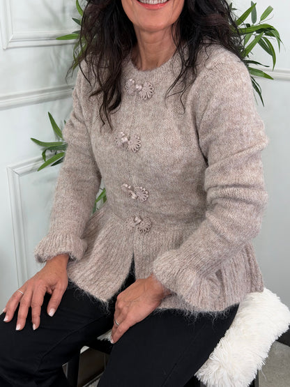 JERSEY NAPOLEÓN VOLANTE TAUPE
