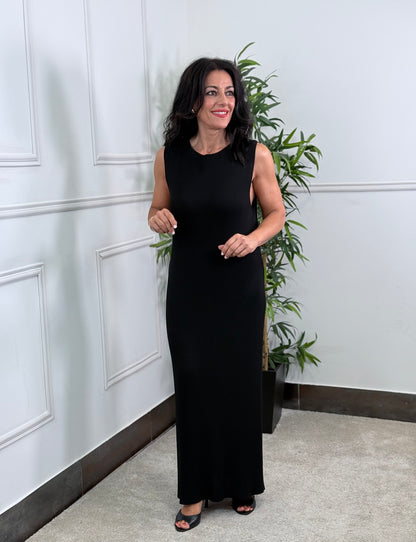 VESTIDO PUNTO DUTTY NEGRO