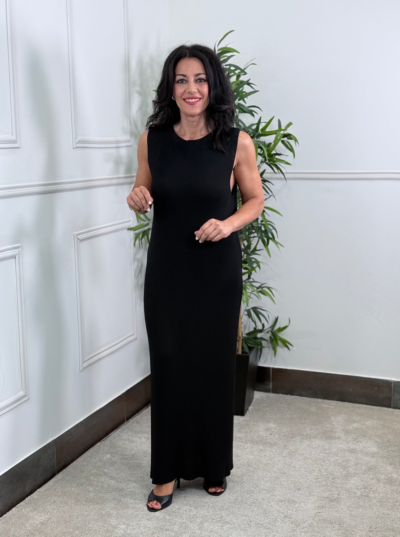 VESTIDO PUNTO DUTTY NEGRO