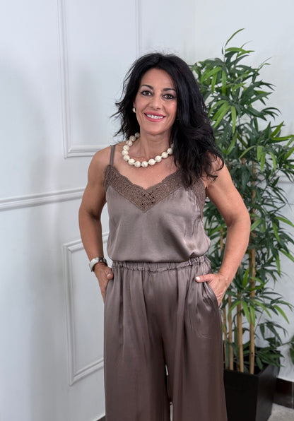 CAMISA LENCERA GIA CHOCOLATE