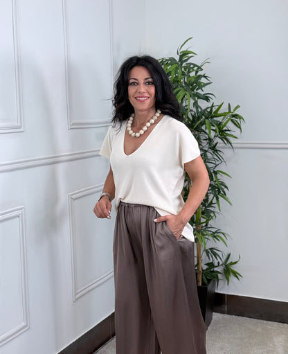 CAMISETA ATELIER PUNTO BEIGE