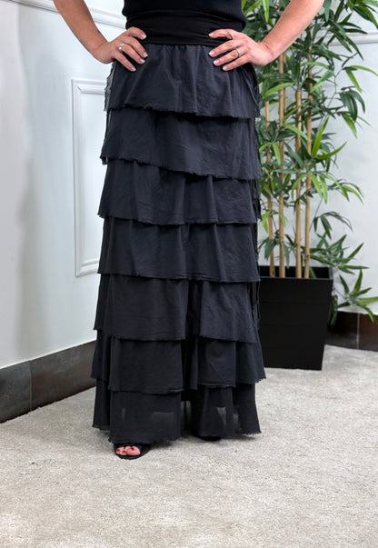 FALDA BOHO NEGRA