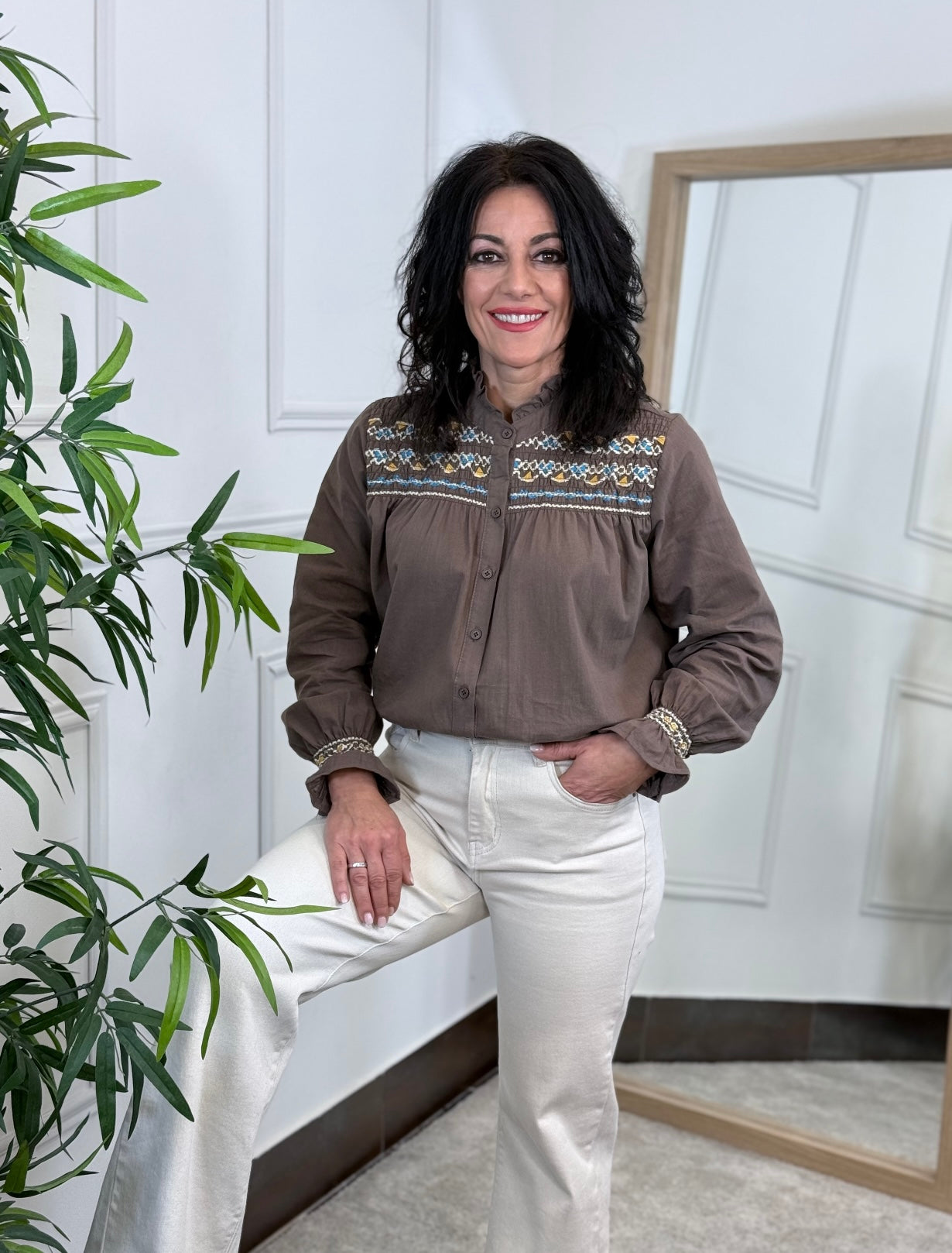 CAMISA DARLY CHOCOLATE