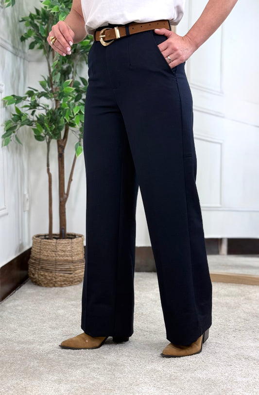 PANTALÓN PINZAS MARINO