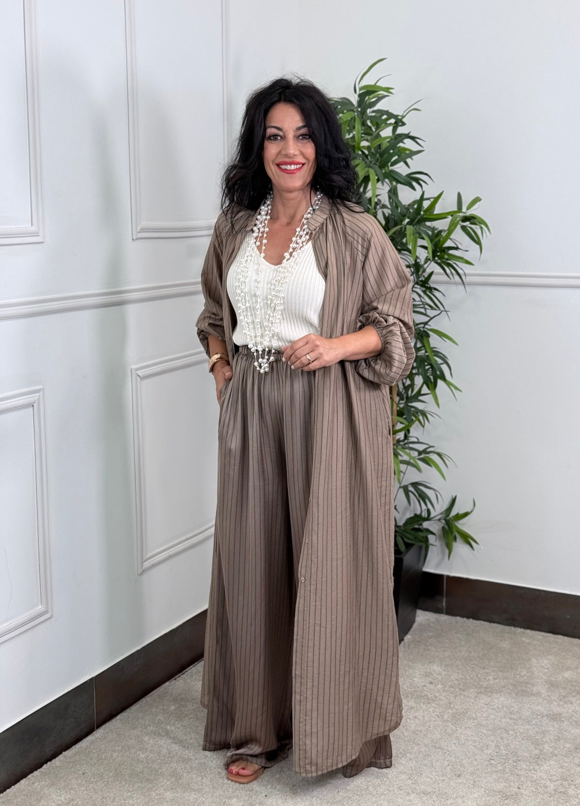 VESTIDO KIMONO CALIMA CAMEL