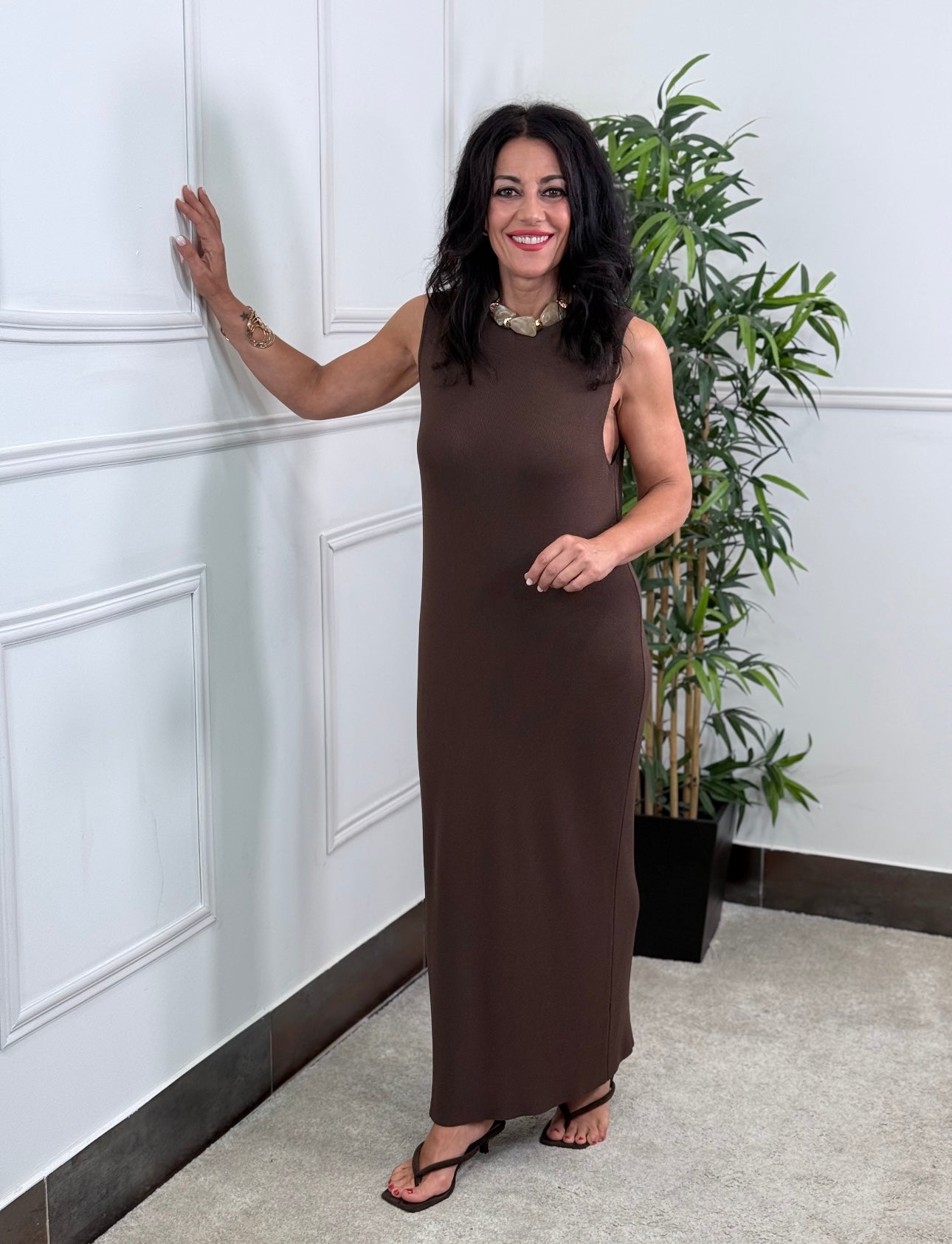 VESTIDO PUNTO DUTTY CHOCOLATE