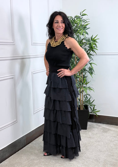 FALDA BOHO NEGRA