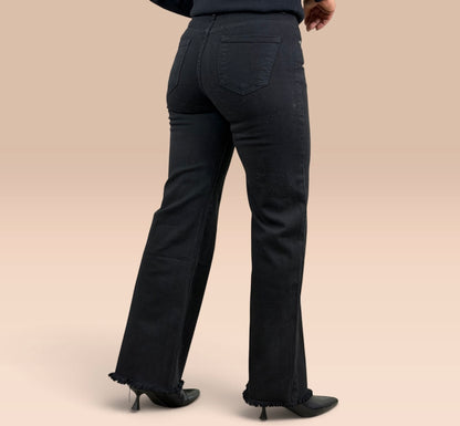 PANTALÓN DESFLECADO NEGRO