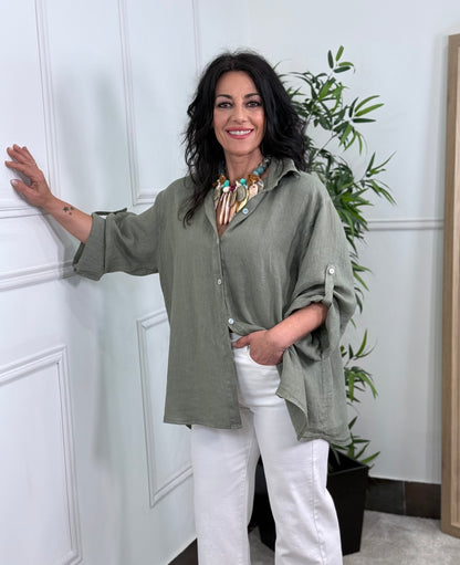 CAMISA LINO VERDE