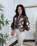 CAMISA WEAR BORDADA CHOCOLATE