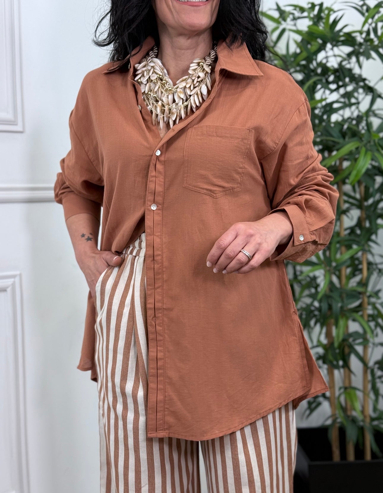 CAMISA OCRE