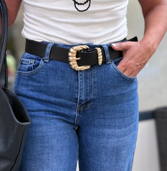 CINTURÓN MODA NEGRO