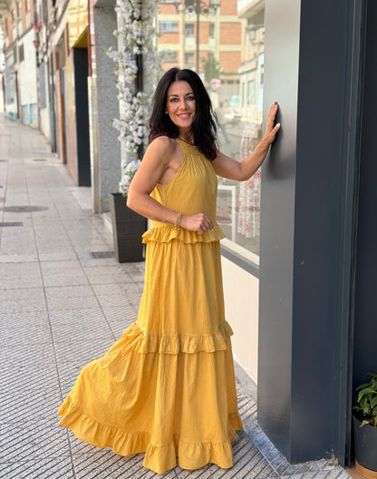 VESTIDO CAROLÍ MOSTAZA