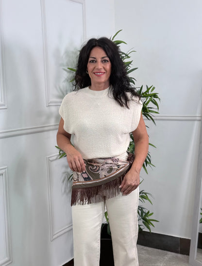 TOP TEXTURA BEIGE