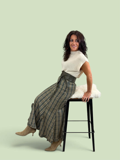 FALDA ESCOCIA KAKI