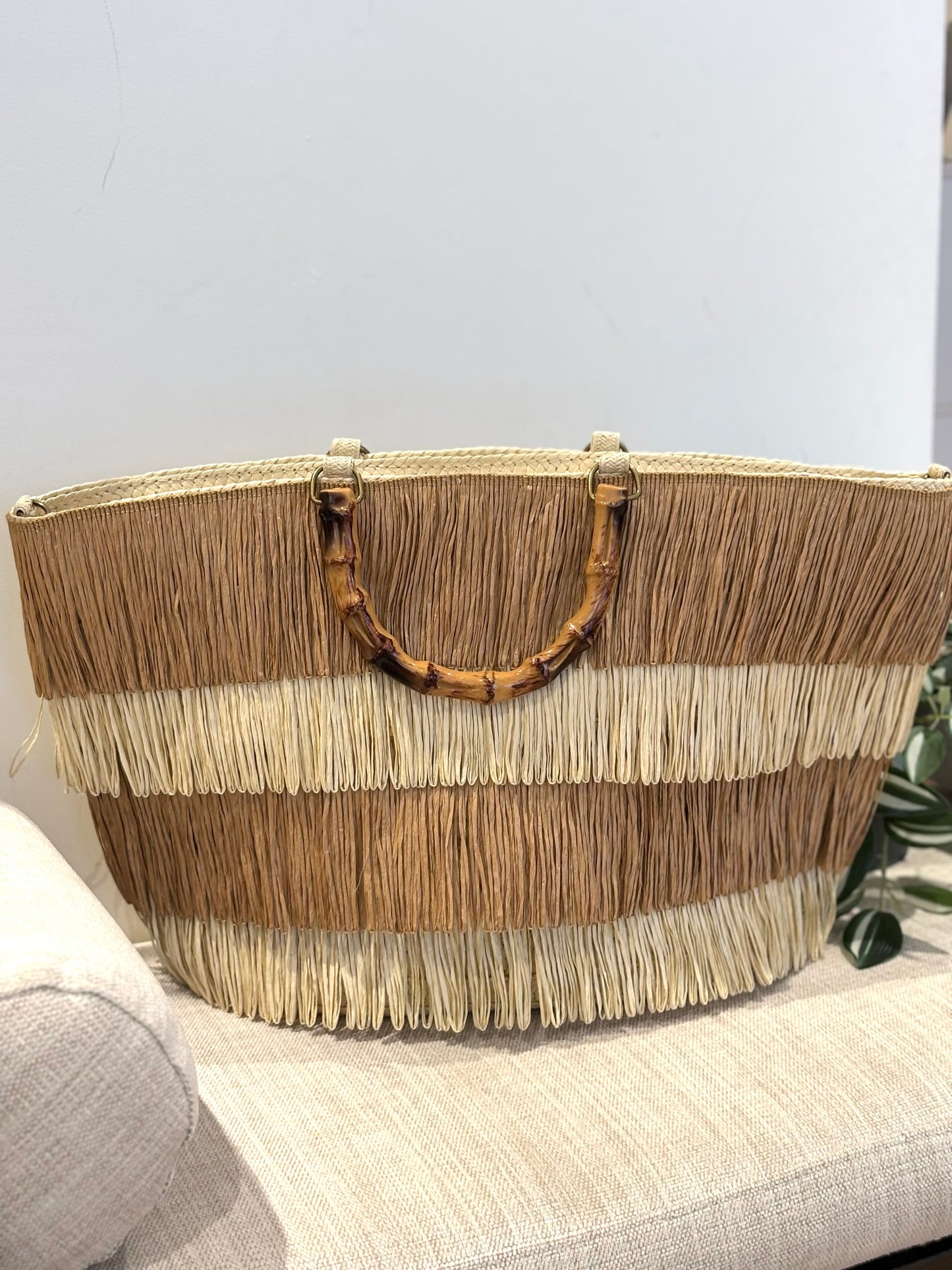 CESTA RAFIA FLECOS