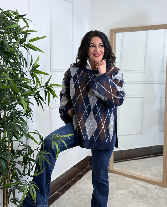 JERSEY ROMBOS MARINO