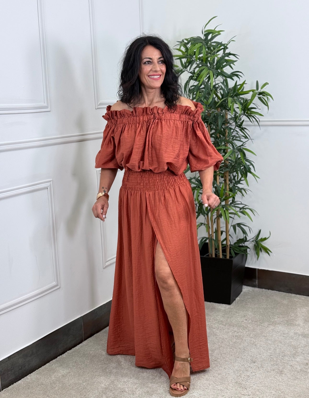 FALDA COCOA TEJA