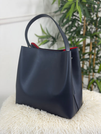 BOLSO CUBO PIEL MARINO