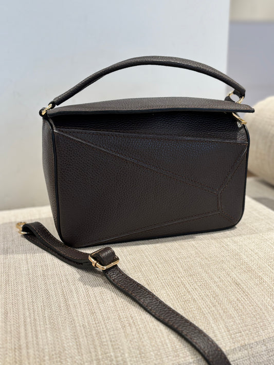 BOLSO PUZZLE CHOCOLATE PIEL