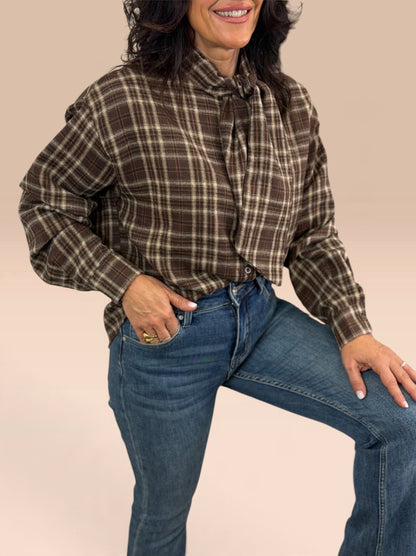 CAMISA LAZADA FRANELA CUADROS