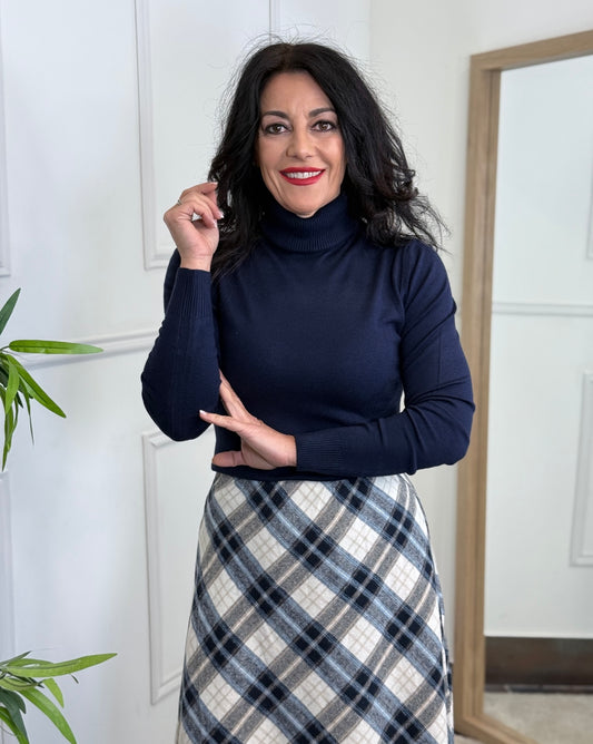 JERSEY BÁSICO CUELLO CISNE MARINO