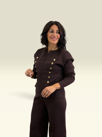 CONJUNTO NAPOLEÓN CHOCOLATE