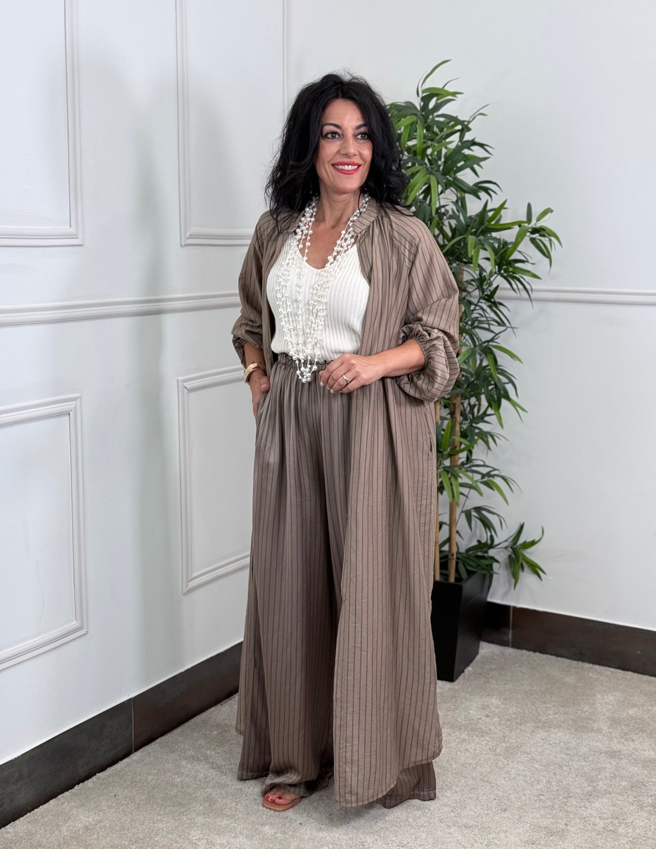 VESTIDO KIMONO CALIMA CAMEL