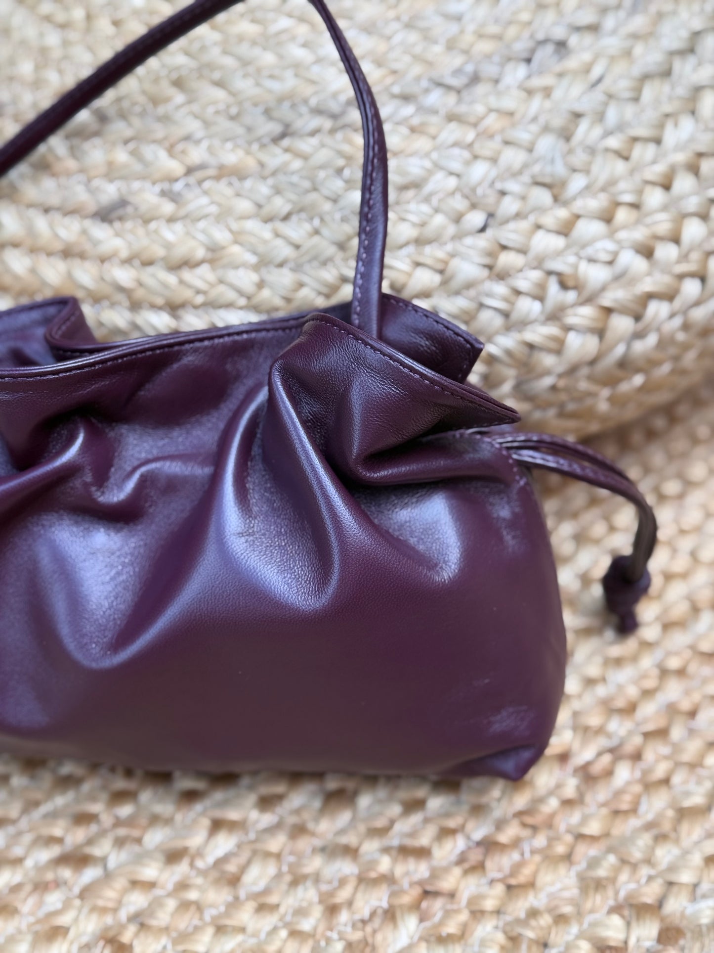 BOLSO LOVE PIEL  BURDEOS