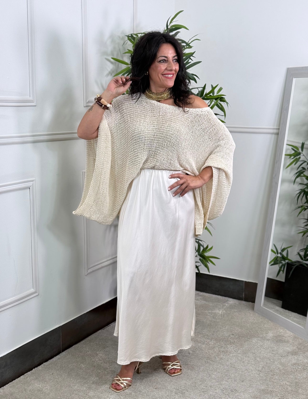 FALDA SATINADA WHITE