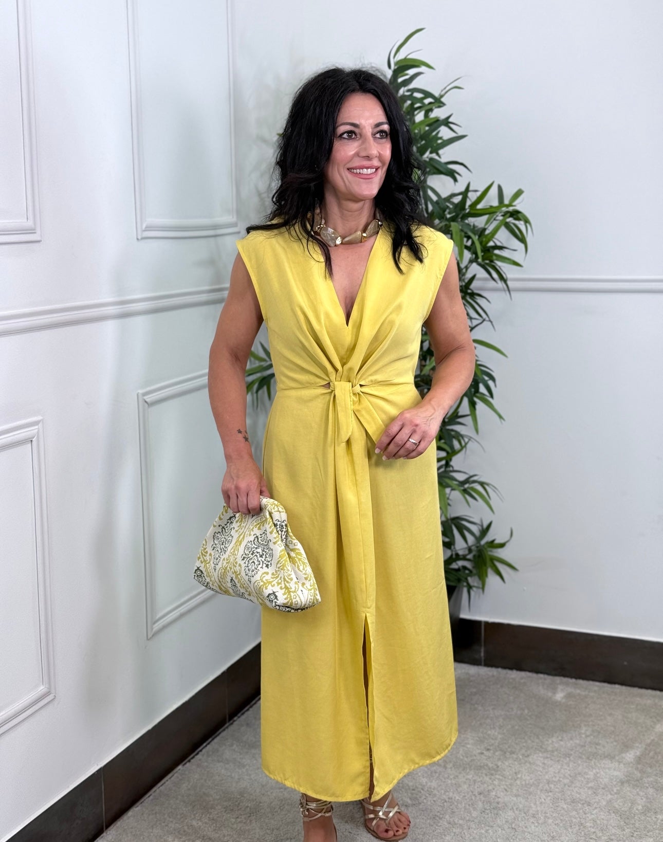 VESTIDO BASIC NUDO YELLOW|LIMA