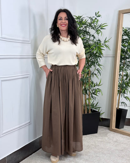 FALDA CHIC CHOCOLATE